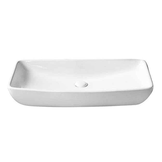 Barclay 4-8060WH Pericon Above Counter Basin 27 - 3/4 Rect No Fct Hole  - White