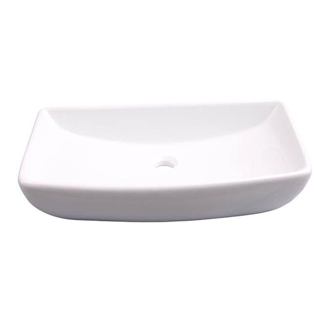 Barclay 4-8061WH Palmyra Above Counter Basin 23 - 5/8 Rect No Fct Hole  - White