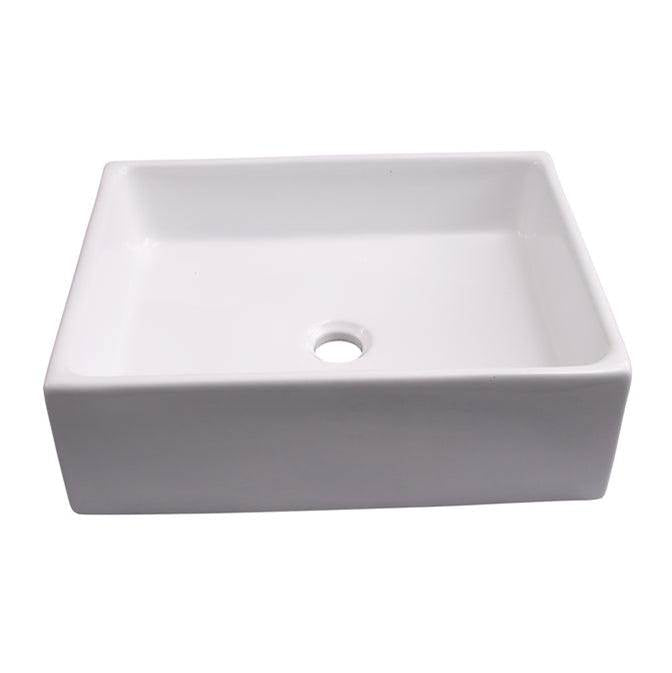 Barclay 4-8076WH Redkey Above Counter Basin 18 - 1/2 Rect No Fct Hole  - White