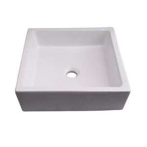 Barclay 4-8090WH Merom Above Counter Basin 15 - 3/4 No Faucet Hole  - White