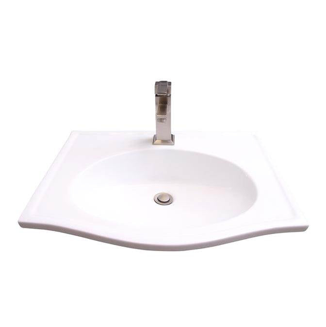 Barclay 4-9011WH Carlisle Wall Hung 24 - 1/2 No Faucet Holes  - White