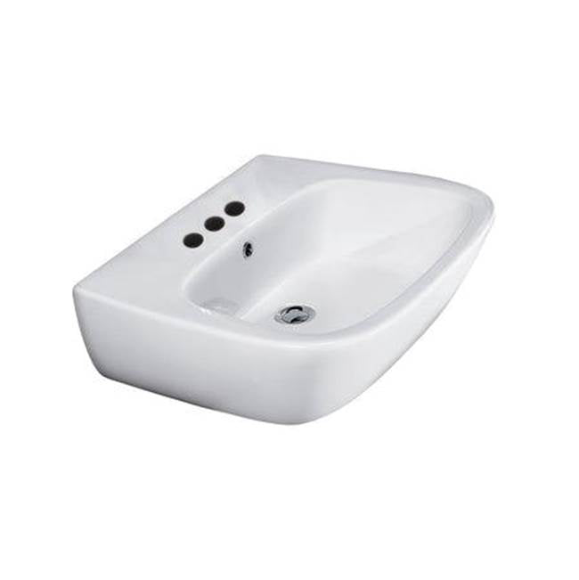 Barclay 4-924WH Elena 500 Wall - Hung Basin 4 Centerset  - White