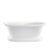 Barclay ATDRN59B-WH Carrie 57 Acrylic Double Rollon Base No Holes  - White