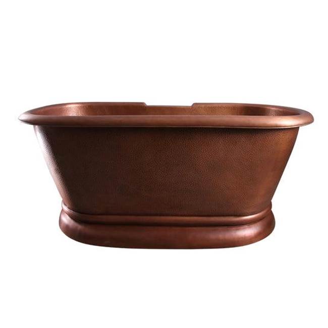 Barclay COTDR7H61K-AC Reedley Copper Double Roll With base59-7/8 7 Deck Hole Overflow - Antique Copper