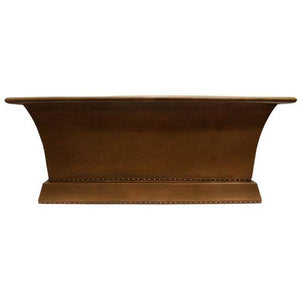 Barclay COTRECN66B-AC Wilmott 66 Free Standing RectHammered Copper Tub - Antique Copper