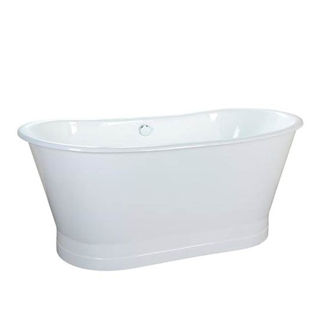 Barclay CTBATN68W-WH Wakely Cast Iron Tub With Base32 Wide With o Holes Overflow  - White