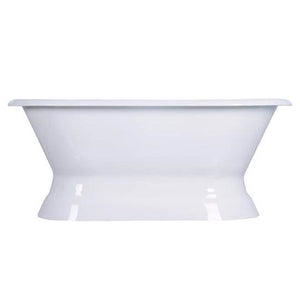 Barclay CTDR7H60B-WH Conrad Cast Iron Double Roll With base 60 7 Holes  - White