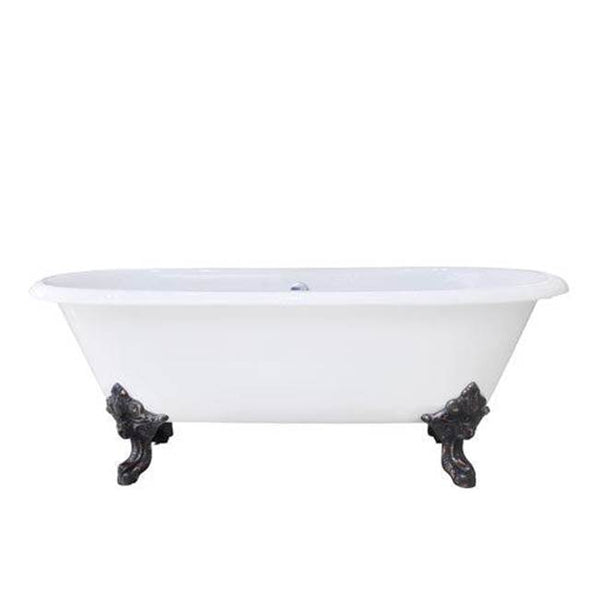 Barclay CTDRN72 Gallagher Cast Iron 72 Double Roll Tub No Holes