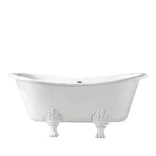 Load image into Gallery viewer, Barclay CTDS7H66 Markus 66 Cast Iron Double Slipper Tub 7 Deck Holes