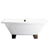 Barclay CTSQN67-WH Athens Cast Iron Tub 67 No Holes Wooden Blocks - White
