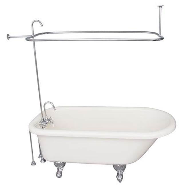 Barclay TKADTR60-BCP1  Tub Kit 60 AC Roll Top Shower Unit Supplies Drain  - Polished Chrome