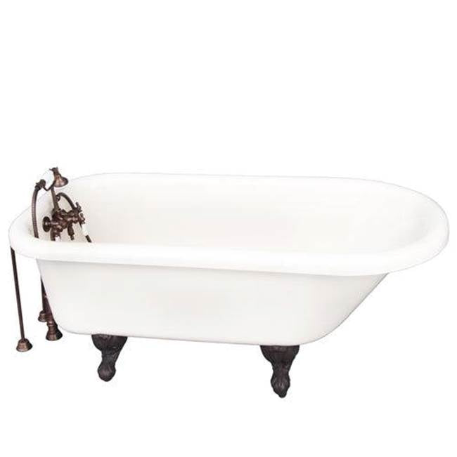 Barclay TKADTR60-BORB2  Tub Kit 60 AC Roll Top Tub Filler Supplies Drain  - Oil Rubbed Bronze