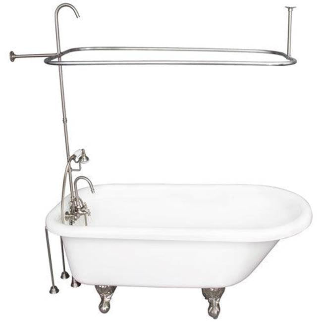 Barclay TKADTR60-WBN2  Tub Kit 60 AC Roll Top Shower Unit Supplies Drain  - Brushed Nickel