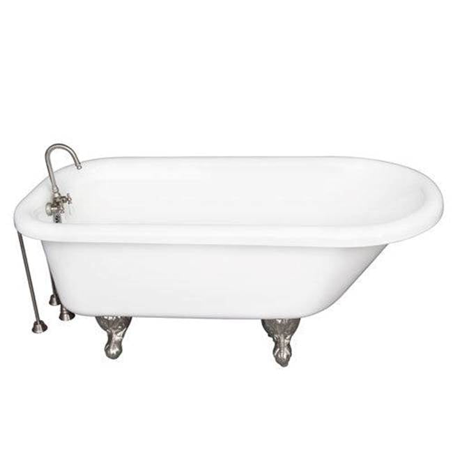 Barclay TKADTR60-WBN4  Tub Kit 60 AC Roll Top Tub Filler Supplies Drain  - Brushed Nickel