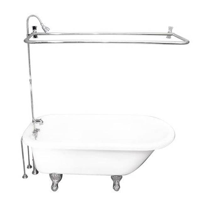 Barclay TKADTR60-WCP4  Tub Kit 60 AC Roll Top Shower Unit Supplies Drain  - Polished Chrome