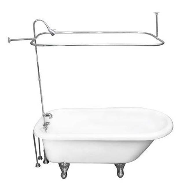 Barclay TKADTR60-WCP6  Tub Kit 60 AC Roll Top Shower Unit Supplies Drain  - Polished Chrome