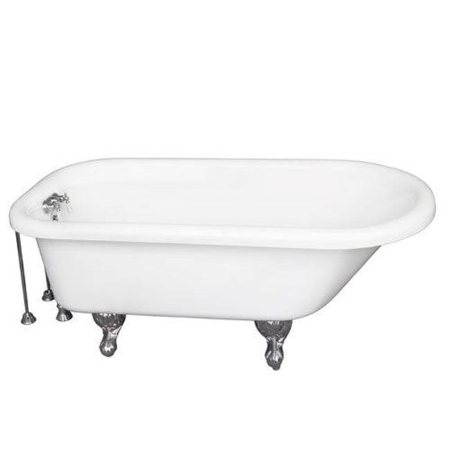 Barclay TKADTR60-WCP8  Tub Kit 60 AC Roll Top Tub Filler Supplies Drain  - Polished Chrome