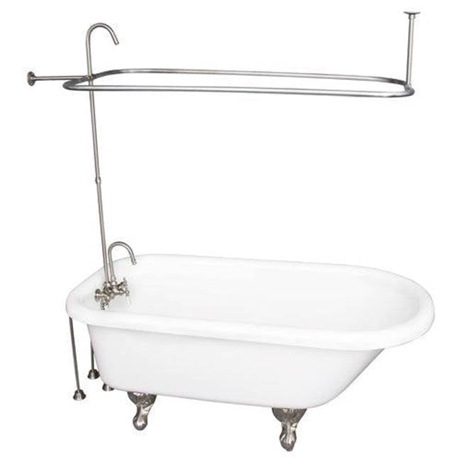 Barclay TKADTR67-WBN2  Tub Kit 67 AC Roll Top Shower Unit Supplies Drain  - Brushed Nickel