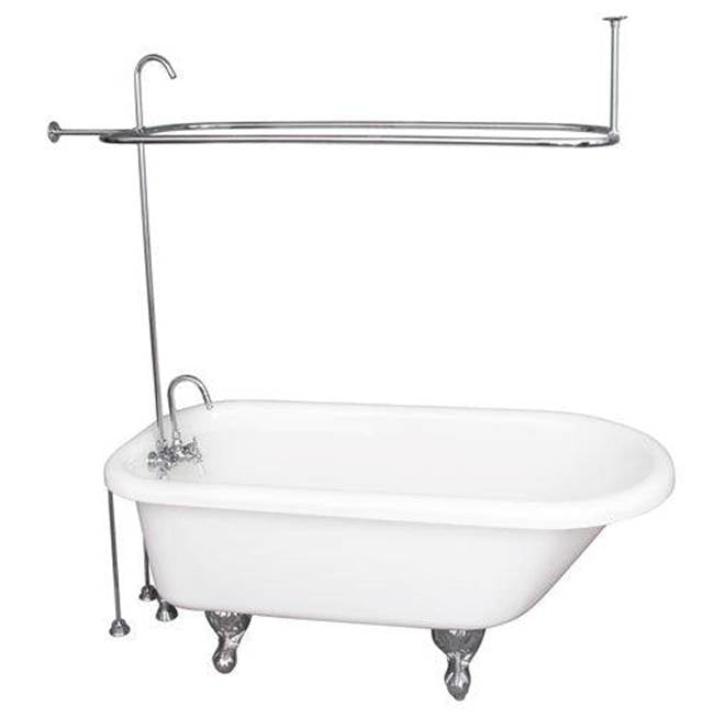 Barclay TKADTR67-WCP1  Tub Kit 67 AC Roll Top Shower Unit Supplies Drain  - Polished Chrome