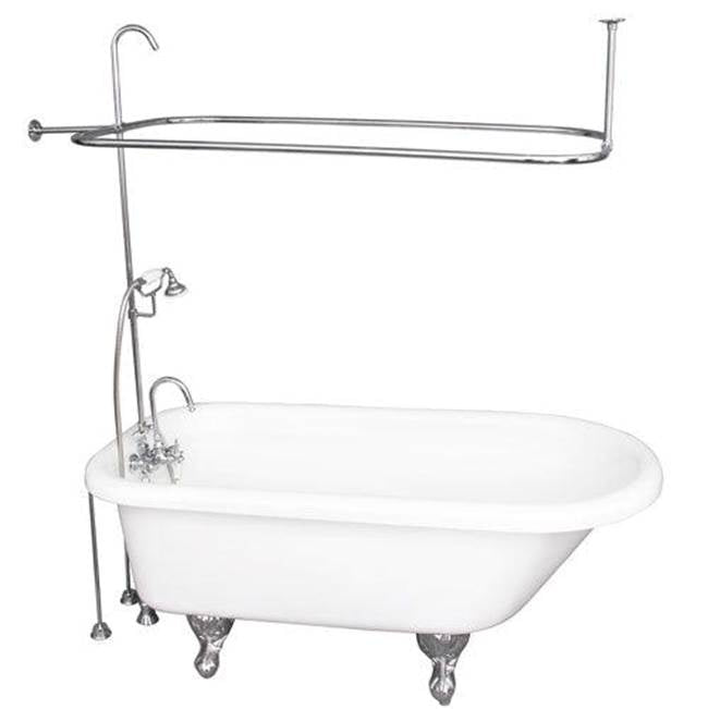 Barclay TKADTR67-WCP2  Tub Kit 67 AC Roll Top Shower Unit Supplies Drain  - Polished Chrome