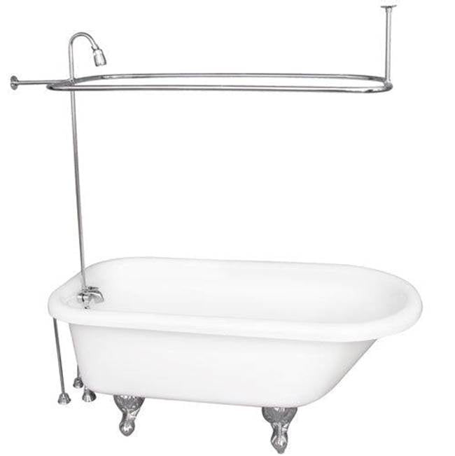 Barclay TKADTR67-WCP3  Tub Kit 67 AC Roll Top Shower Unit Supplies Drain  - Polished Chrome