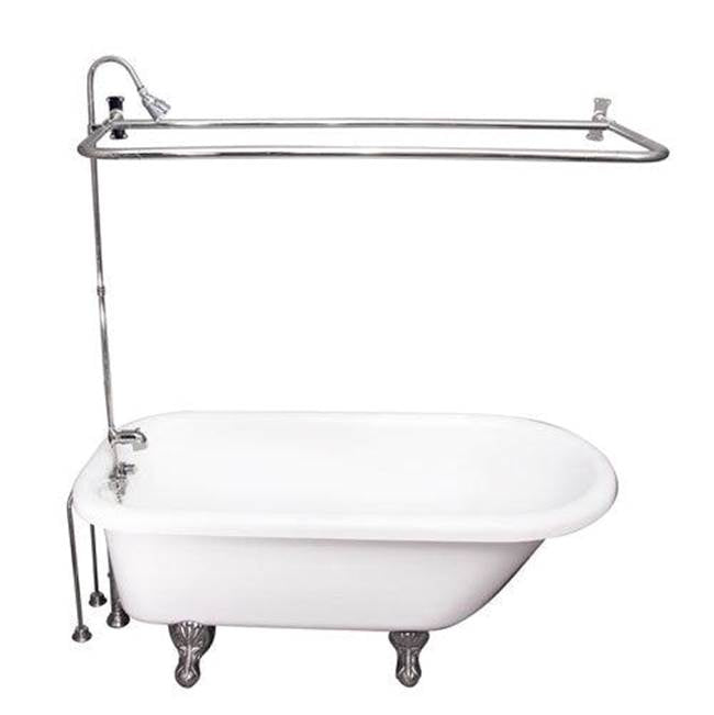 Barclay TKADTR67-WCP4  Tub Kit 67 AC Roll Top Shower Unit Supplies Drain  - Polished Chrome