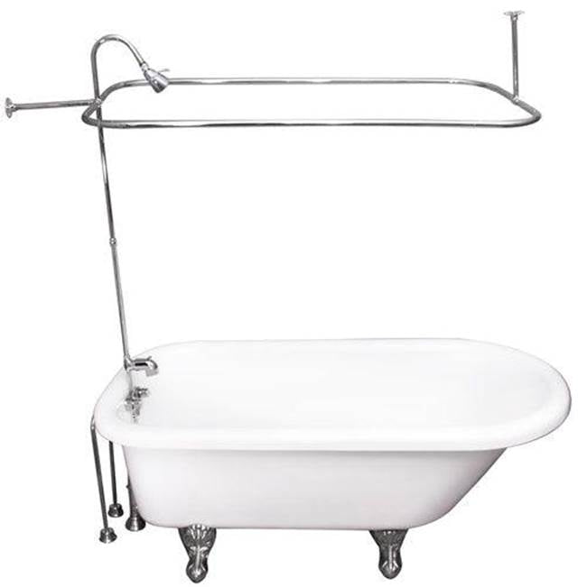 Barclay TKADTR67-WCP6  Tub Kit 67 AC Roll Top Shower Unit Supplies Drain  - Polished Chrome