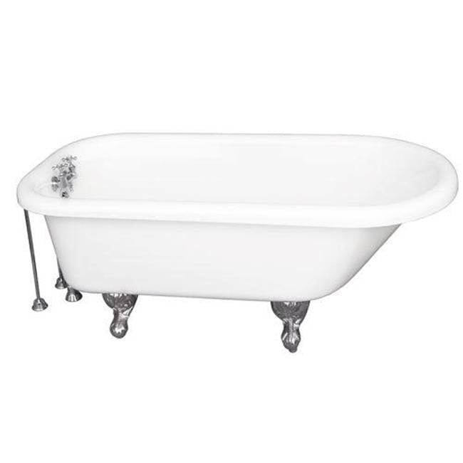 Barclay TKADTR67-WCP7  Tub Kit 67 AC Roll Top Tub Filler Supplies Drain  - Polished Chrome