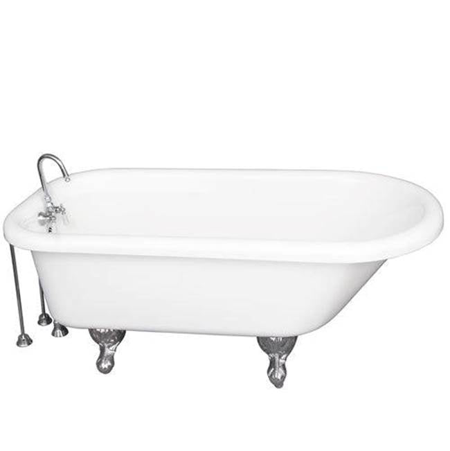 Barclay TKADTR67-WCP9  Tub Kit 67 AC Roll Top Tub Filler Supplies Drain  - Polished Chrome