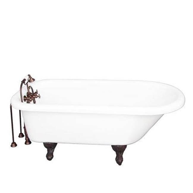 Barclay TKADTR67-WORB2  Tub Kit 67 AC Roll Top Tub Filler Supplies Drain  - Oil Rubbed Bronze