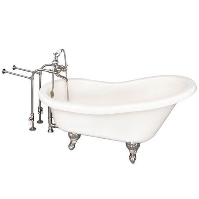 Barclay TKADTS60-BBN2  Tub Kit 60 AC Slipper Tub Filler Supplies Drain  - Brushed Nickel
