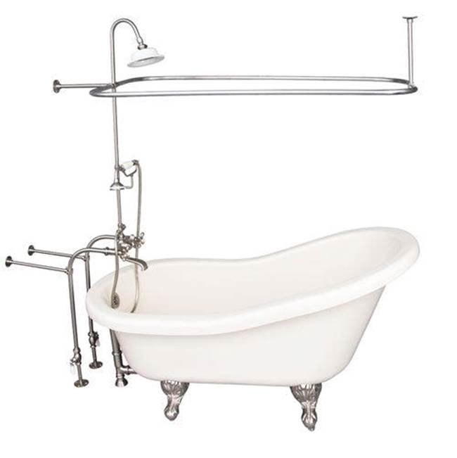 Barclay TKADTS60-BBN4  Tub Kit 60 AC Slipper Shower Unit Supplies Drain  - Brushed Nickel