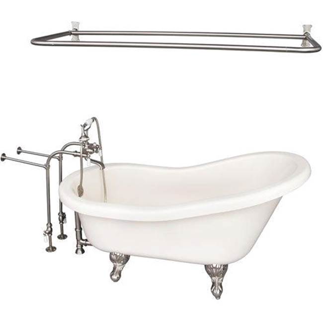 Barclay TKADTS60-BBN5  Tub Kit 60 AC Slipper Shower Rod Filler Supplies Drain  - Brushed Nickel