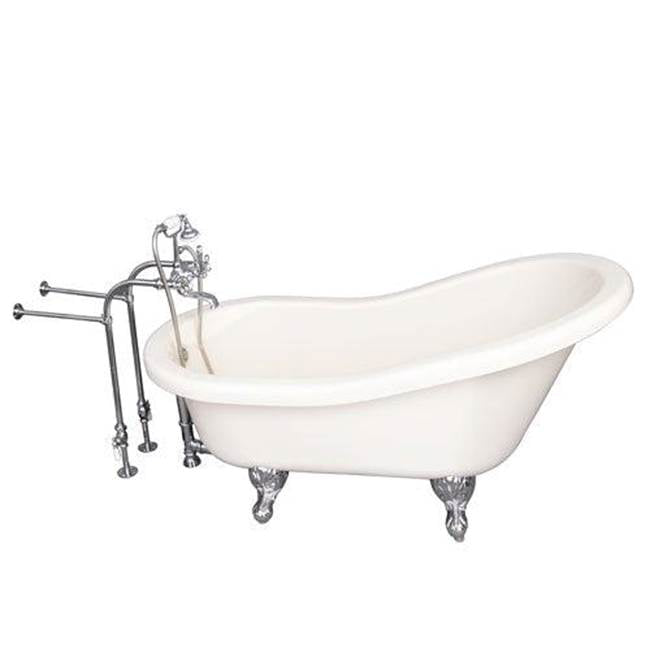 Barclay TKADTS60-BCP2  Tub Kit 60 AC Slipper Tub Filler Supplies Drain  - Polished Chrome