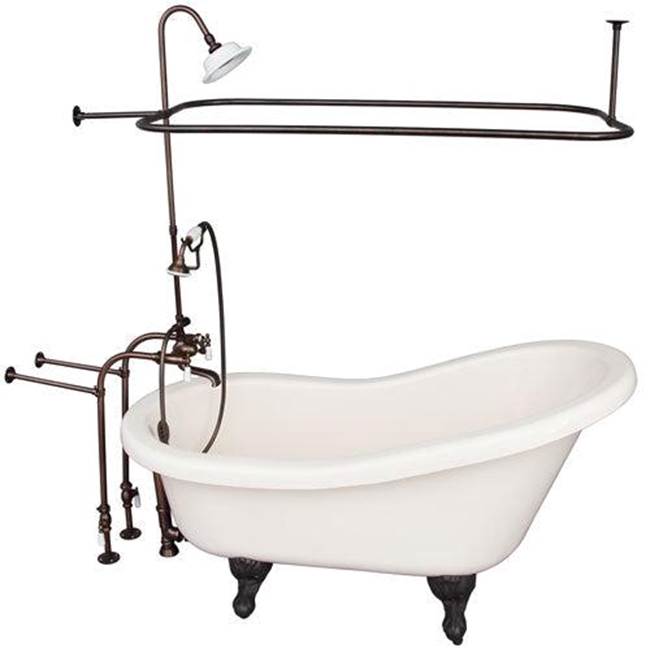 Barclay TKADTS60-BORB3  Tub Kit 60 AC Slipper Shower Unit Supplies Drain  - Oil Rubbed Bronze