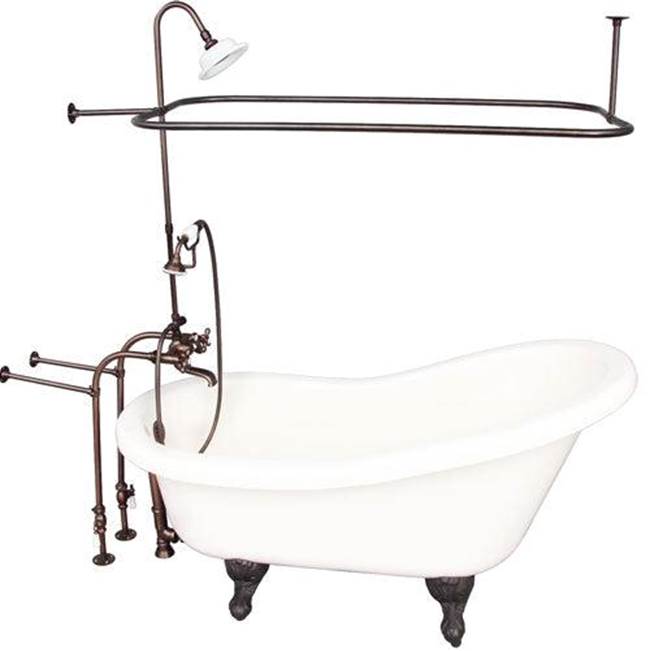 Barclay TKADTS60-BORB4  Tub Kit 60 AC Slipper Shower Unit Supplies Drain  - Oil Rubbed Bronze