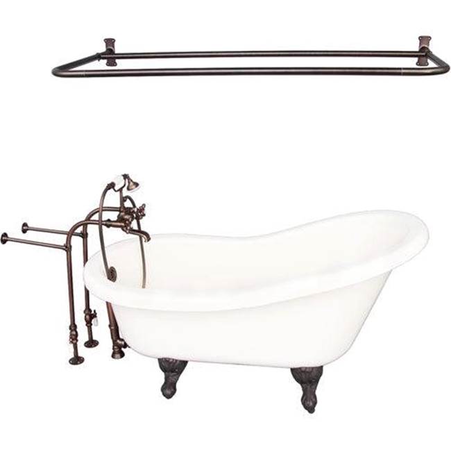 Barclay TKADTS60-BORB6  Tub Kit 60 AC Slipper Shower Rod Filler Supplies Drain  - Oil Rubbed Bronze