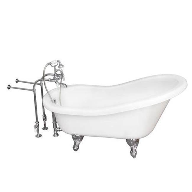 Barclay TKADTS60-WCP1  Tub Kit 60 AC Slipper Tub Filler Supplies Drain  - Polished Chrome