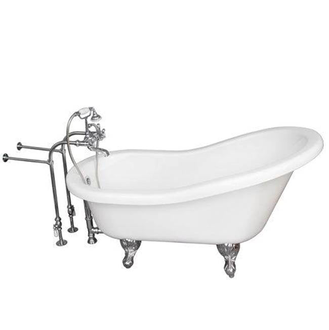 Barclay TKADTS60-WCP2  Tub Kit 60 AC Slipper Tub Filler Supplies Drain  - Polished Chrome
