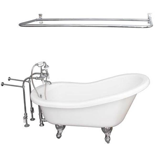Barclay TKADTS60-WCP5  Tub Kit 60 AC Slipper Shower Rod Filler Supplies Drain  - Polished Chrome