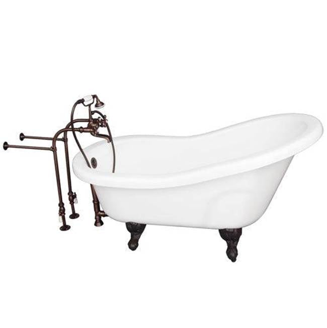 Barclay TKADTS60-WORB2  Tub Kit 60 AC Slipper Tub Filler Supplies Drain  - Oil Rubbed Bronze