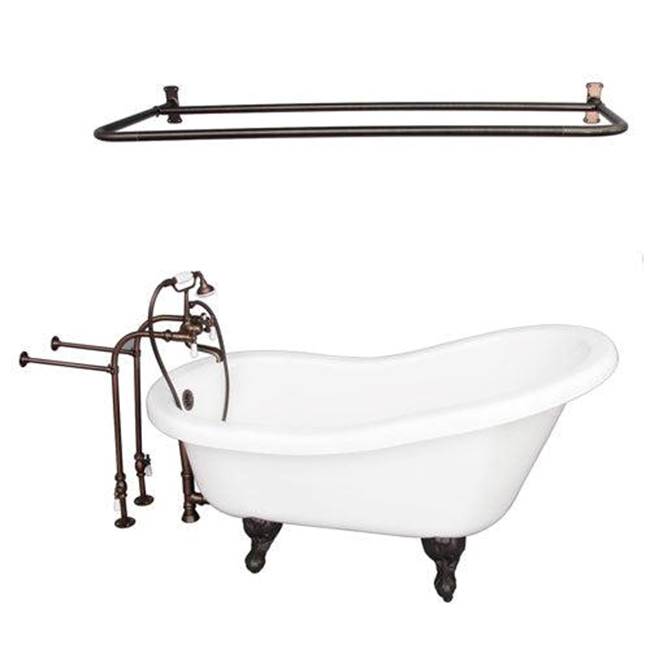 Barclay TKADTS60-WORB5  Tub Kit 60 AC Slipper Shower Rod Filler Supplies Drain  - Oil Rubbed Bronze