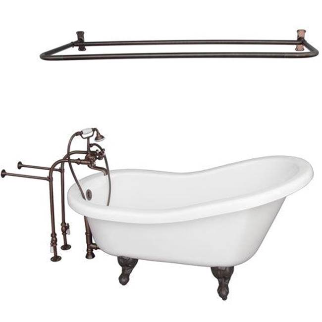 Barclay TKADTS60-WORB6  Tub Kit 60 AC Slipper Shower Rod Filler Supplies Drain  - Oil Rubbed Bronze