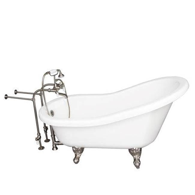 Barclay TKADTS67-WBN1  Tub Kit 67 AC Slipper Tub Filler Supplies Drain  - Brushed Nickel