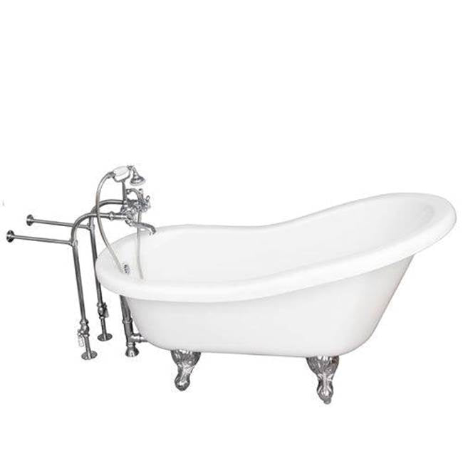 Barclay TKADTS67-WCP2  Tub Kit 67 AC Slipper Tub Filler Supplies Drain  - Polished Chrome