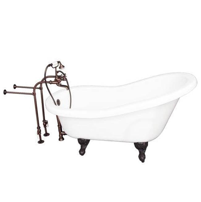 Barclay TKADTS67-WORB2  Tub Kit 67 AC Slipper Tub Filler Supplies Drain  - Oil Rubbed Bronze