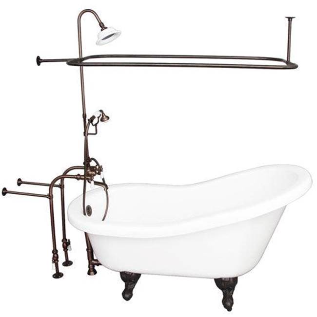 Barclay TKADTS67-WORB3  Tub Kit 67 AC Slipper Shower Unit Supplies Drain  - Oil Rubbed Bronze