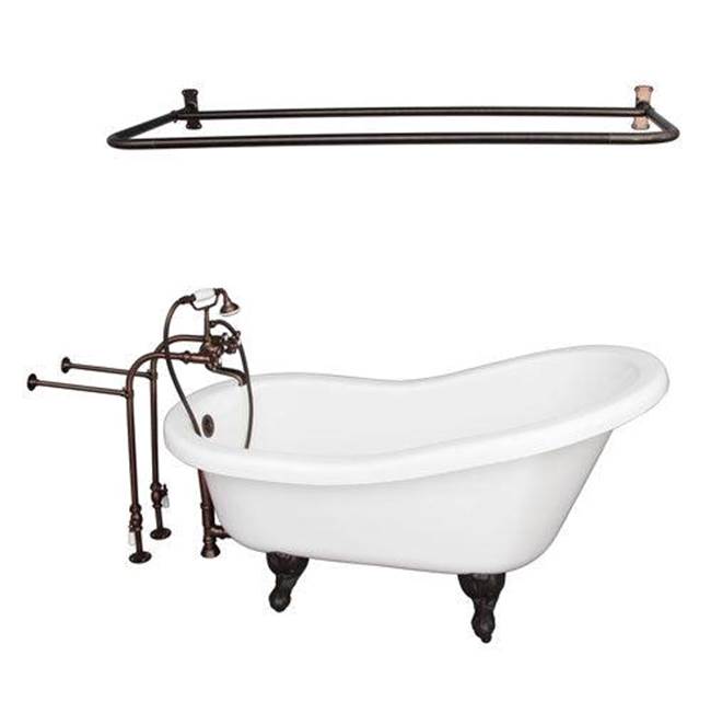Barclay TKADTS67-WORB6  Tub Kit 67 AC Slipper Filler Shower Rod Supplies Drain  - Oil Rubbed Bronze