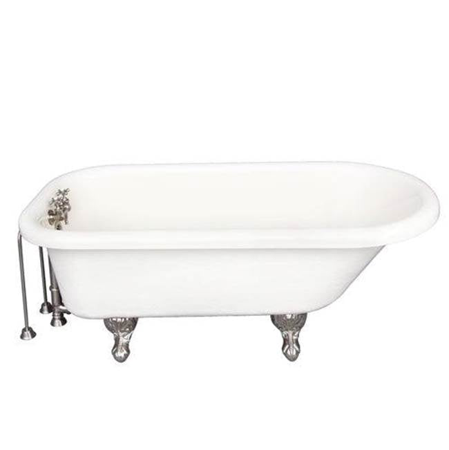 Barclay TKATR60-BBN3  Tub Kit 60 AC Roll Top Tub Filler Supplies Drain  - Brushed Nickel