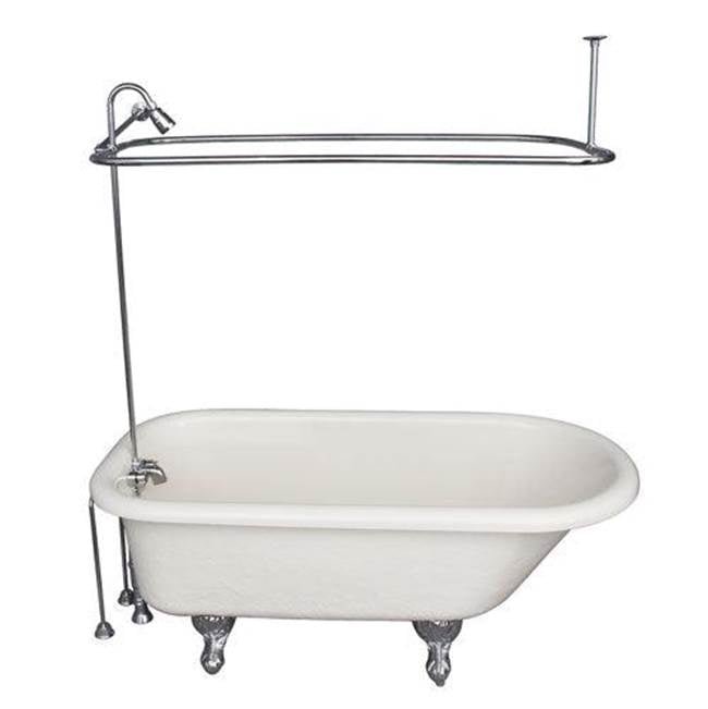Barclay TKATR60-BCP5  Tub Kit 60 AC Roll Top Shower Unit Supplies Drain  - Polished Chrome